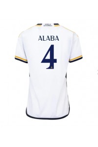 Real Madrid David Alaba #4 Jalkapallovaatteet Naisten Kotipaita 2023-24 Lyhythihainen